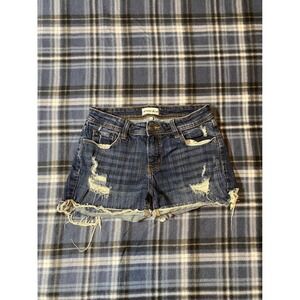 Studio Blue Distressed Denim Cutoff Shorts Womens Size‎ 26 Blue